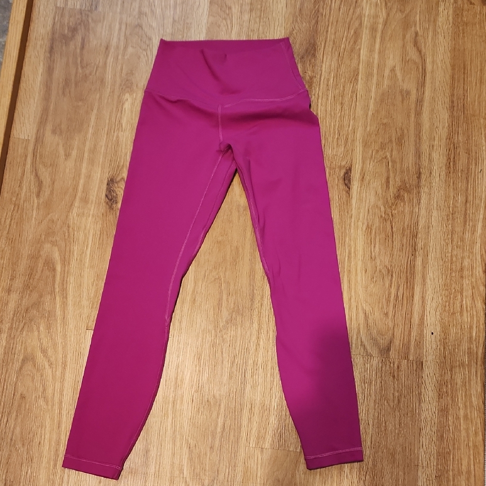 Lululemon Athletica Pink Leggings High-Waist Stretch Align Size 4 25 Inch